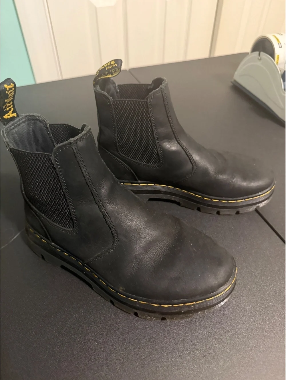 Dr. Martens Black Chelsea Boots with Elastic Sides Size 6 US Women